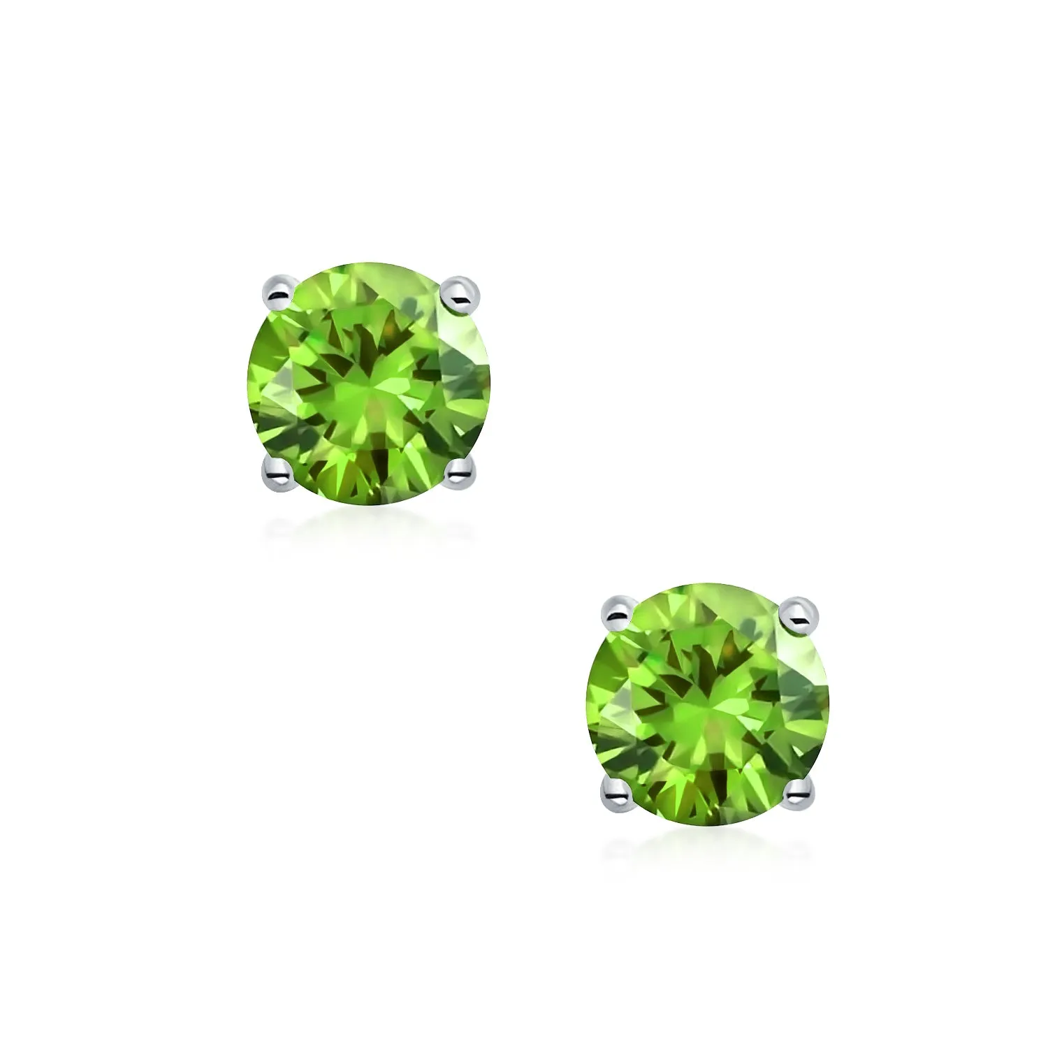 1 CTW Round Cubic Zirconia Clip-On Earrings Sterling Silver Non-Piercing 7MM