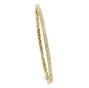 14K Gold & Diamond Halfway-Around Bangle-0.80 ct.
