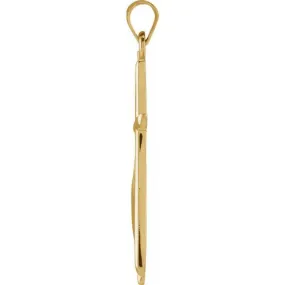 14K Yellow 30x17.5 mm Methodist Cross Pendant