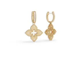 18K Gold Venetian Princess Diamond Dangle Earrings