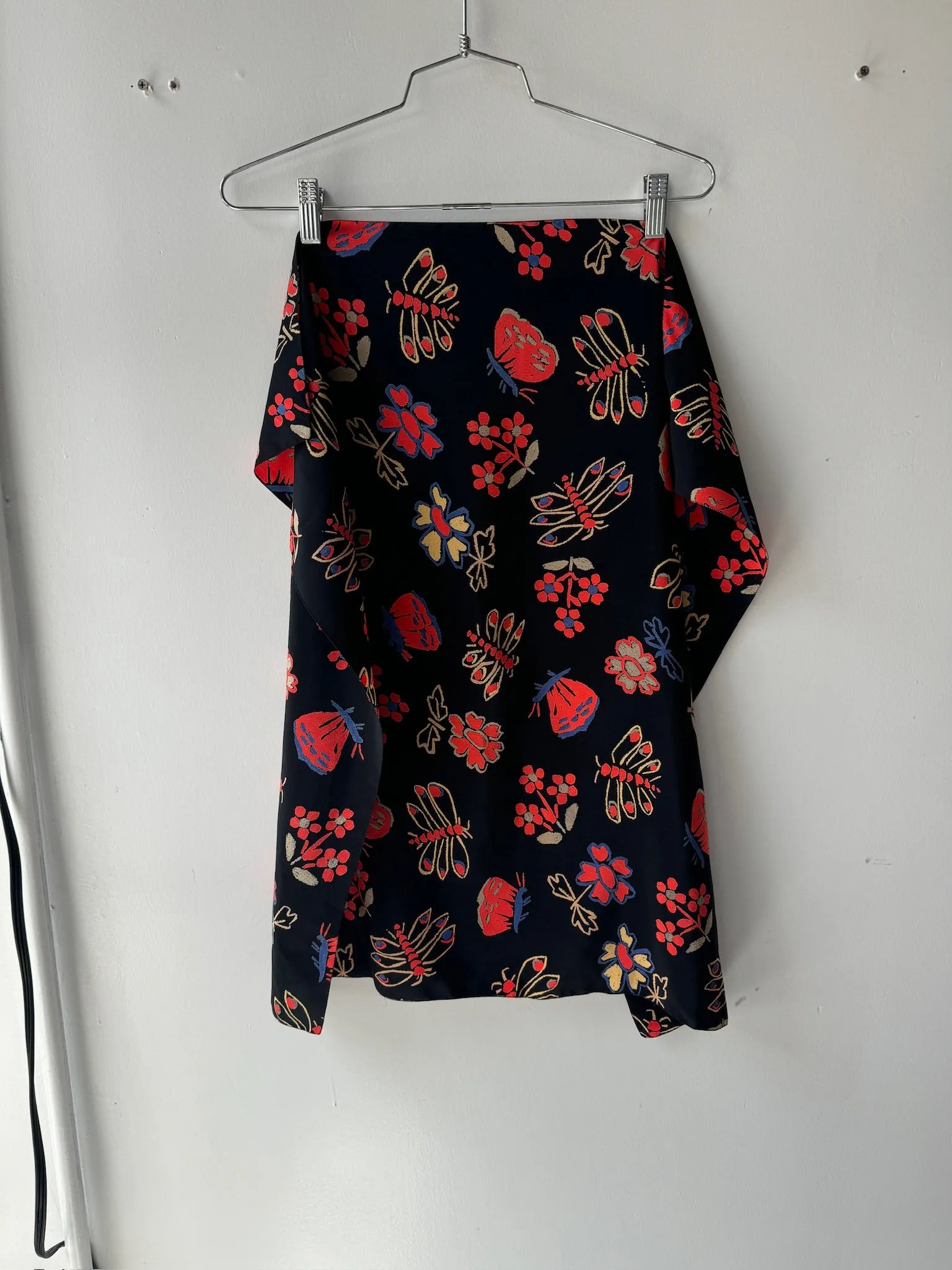 1980s Chloé silk skirt   scarf set