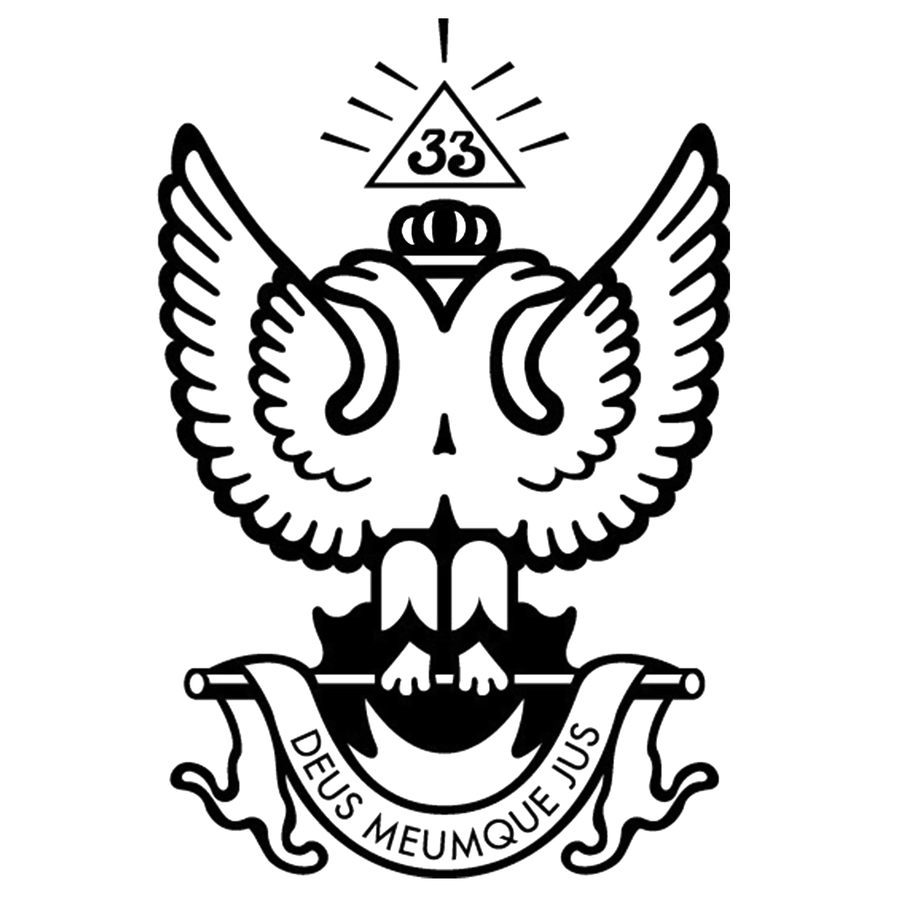 33rd Degree Scottish Rite Brooch - Wings Up Mason's Lady