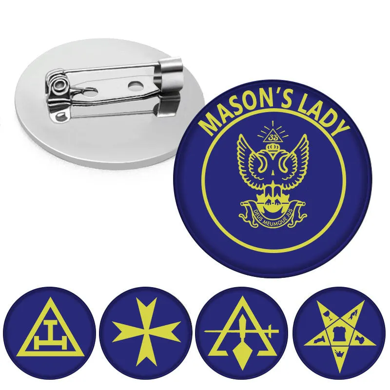 33rd Degree Scottish Rite Brooch - Wings Up Mason's Lady
