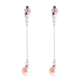 8 mm White Pearl Drop Earrings