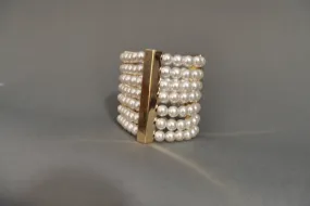 80s Moschino massive pearl cuff