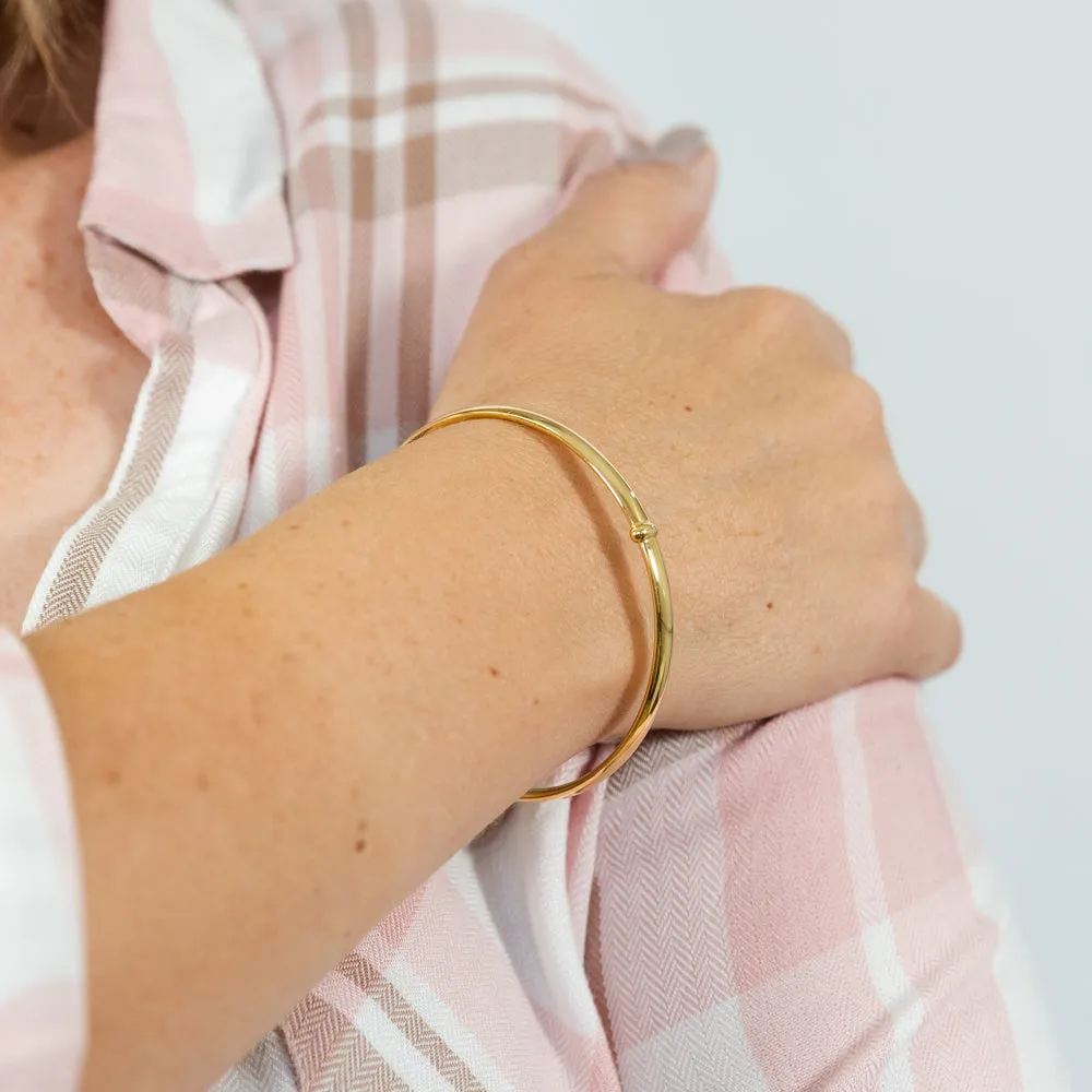 9ct Yellow Gold Silver Filled Bangle
