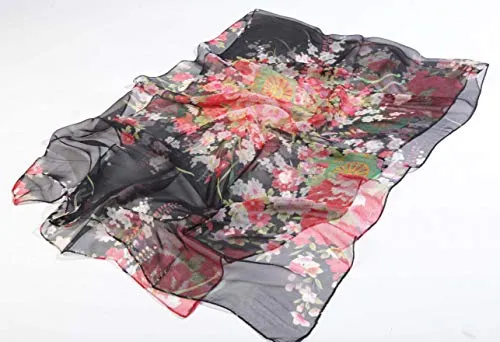 Acotavie Scarfs for Women Lightweight Fashion Scarves Print Floral Pattern Scarf Shawl Wraps (C13)