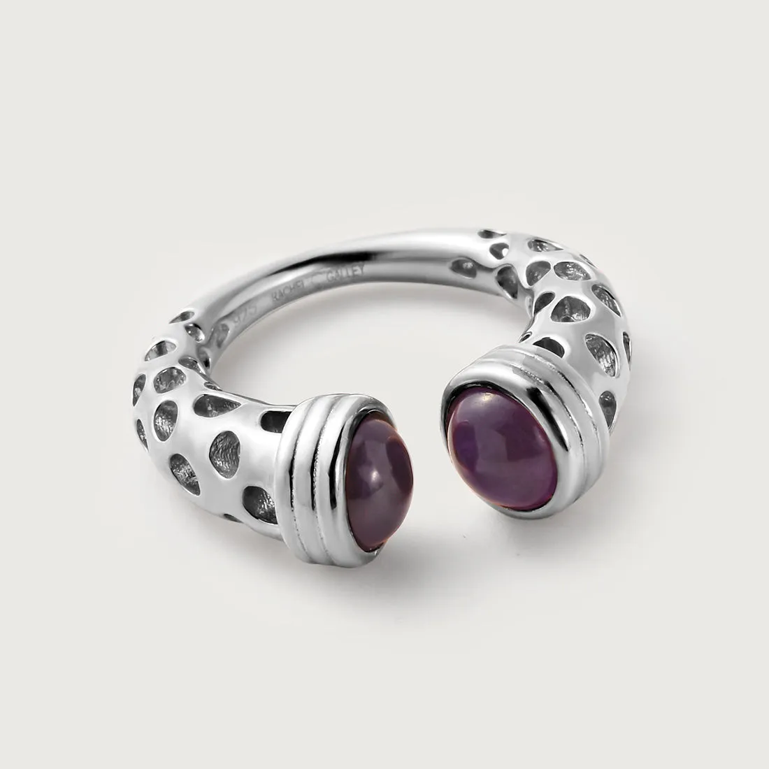 Allegro Mystic Ring with Amethyst   Allegro Lattice Skinny Slim Bangle
