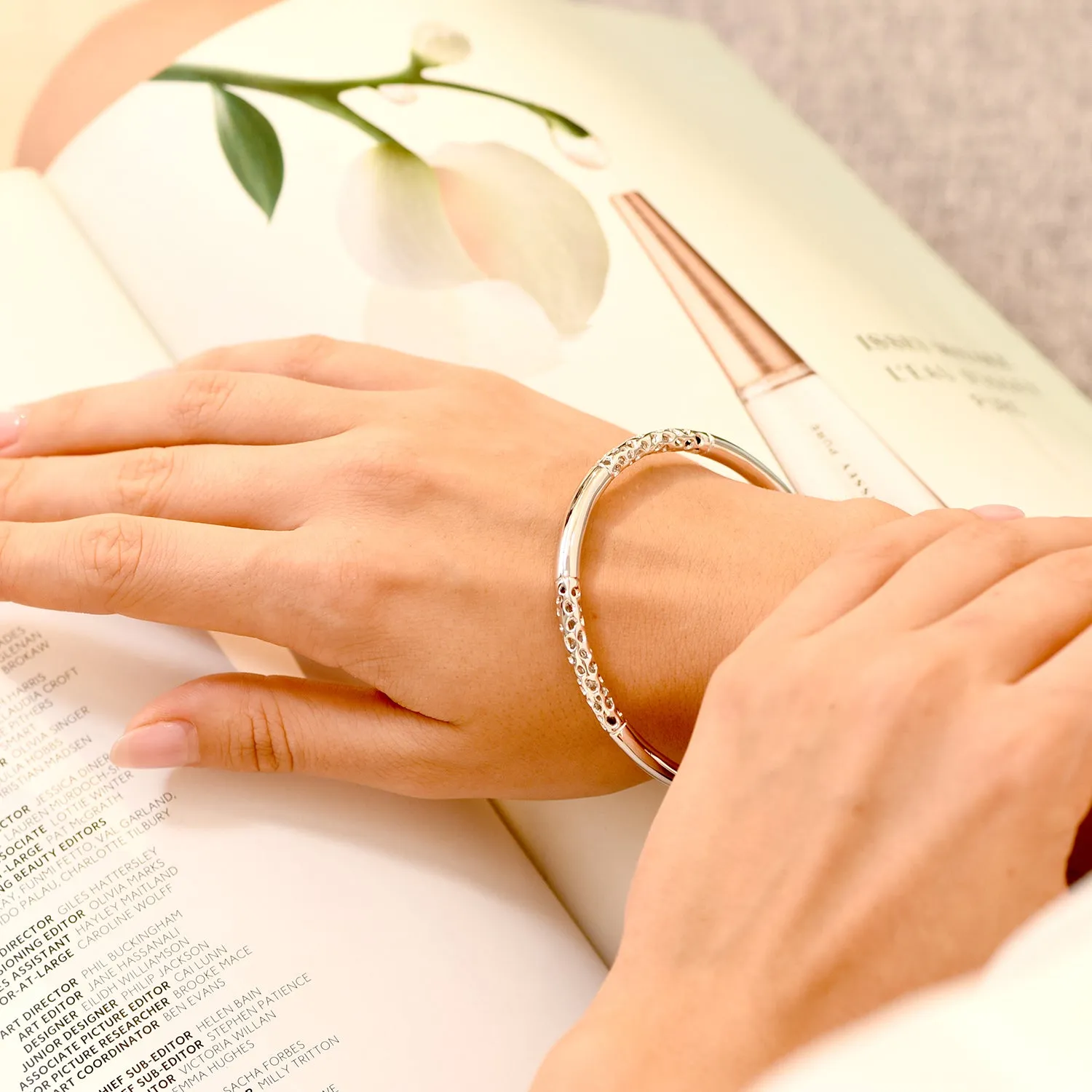 Allegro Mystic Ring with Amethyst   Allegro Lattice Skinny Slim Bangle