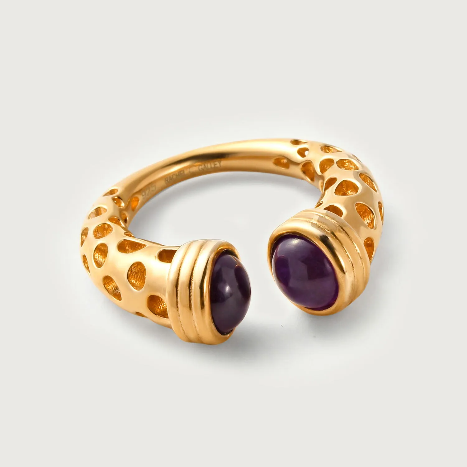 Allegro Mystic Ring with Amethyst   Allegro Lattice Skinny Slim Bangle