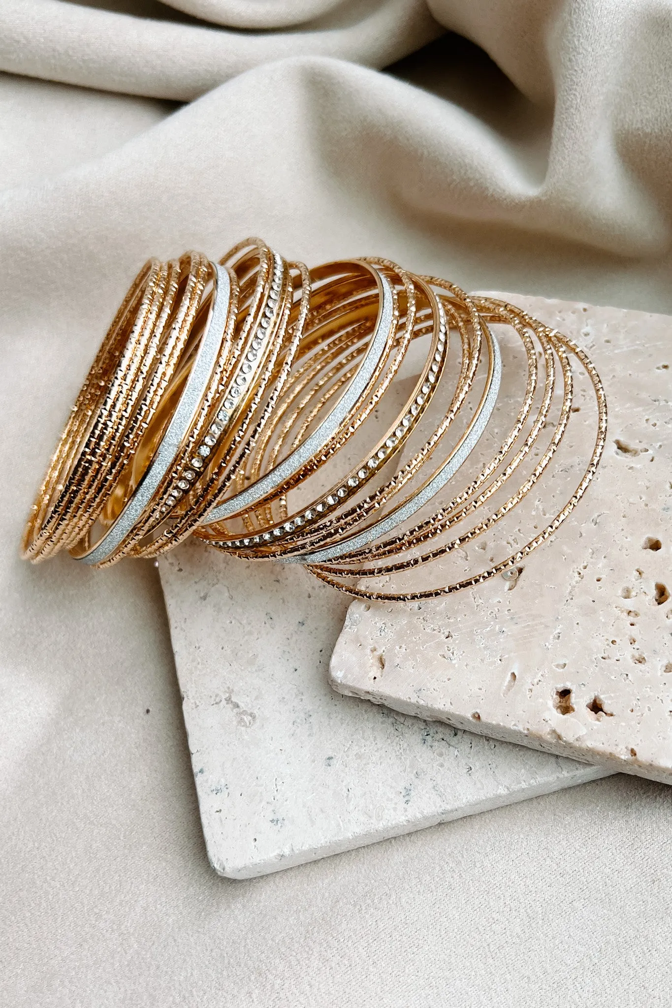 Always More Drama Bangle Bracelet Pack (Gold)