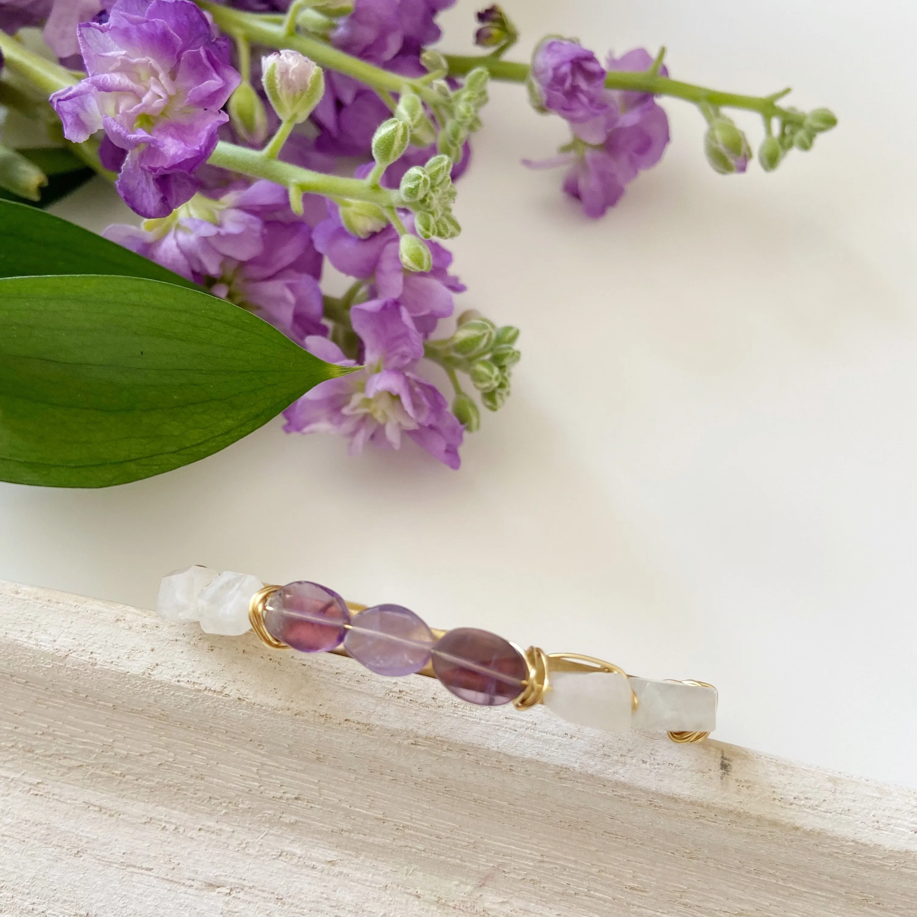 Amethyst Adjustable Cuff Bracelet