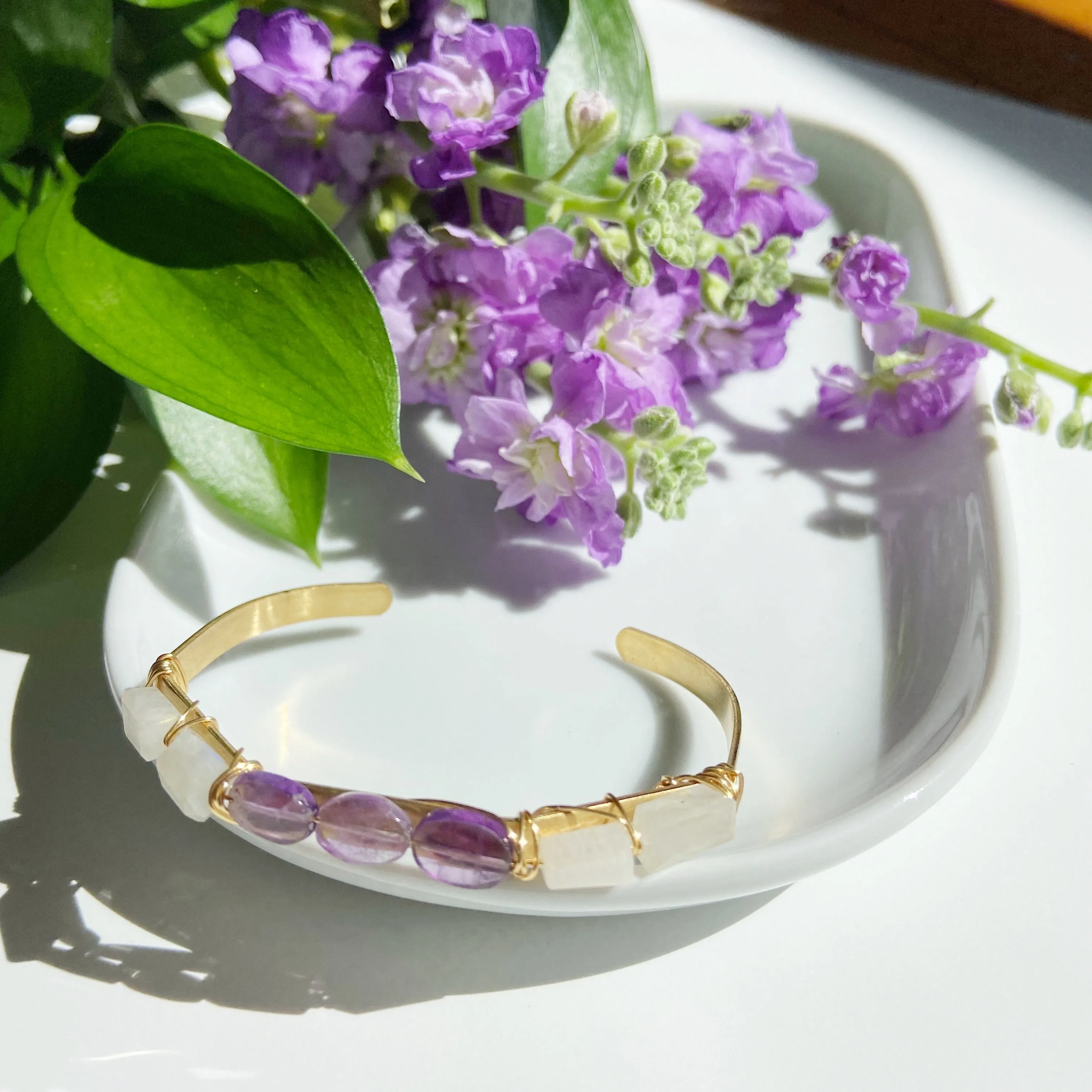 Amethyst Adjustable Cuff Bracelet