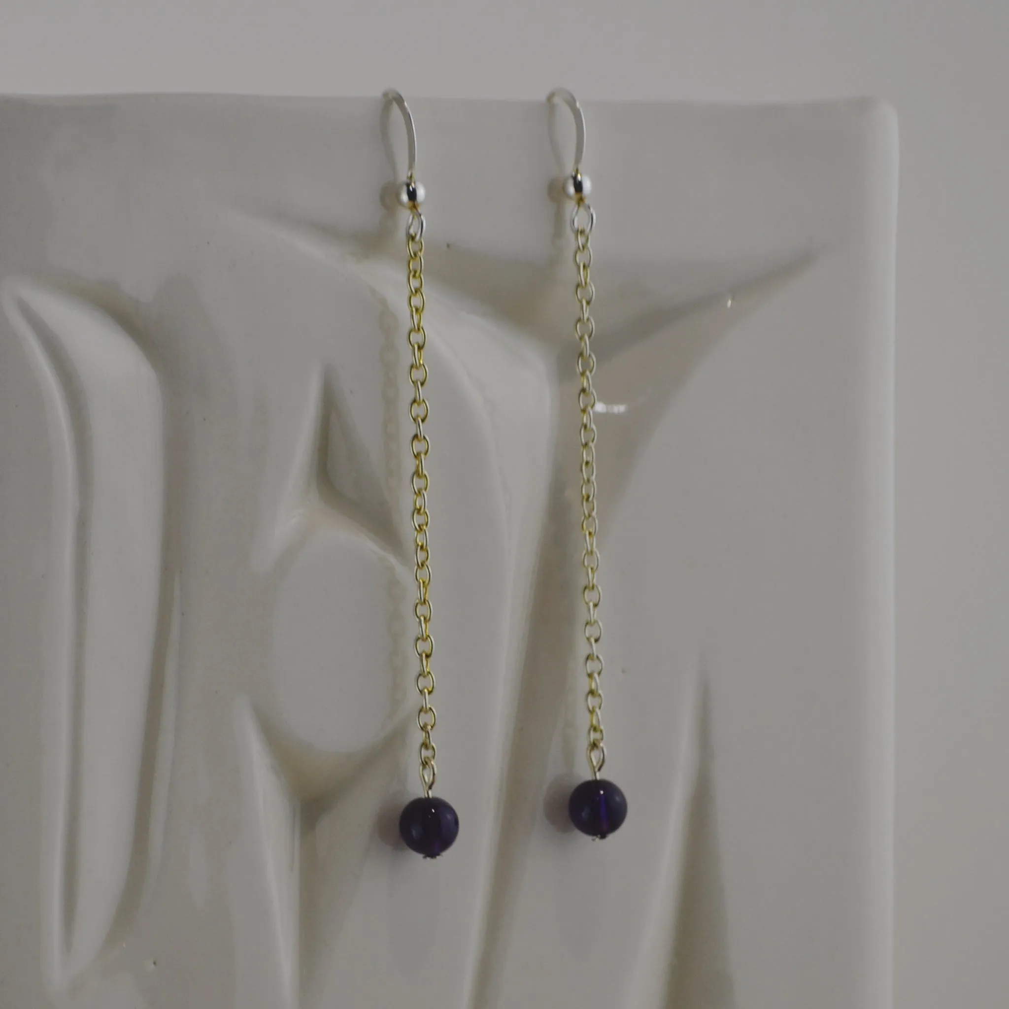 Amethyst Drop w SS hook