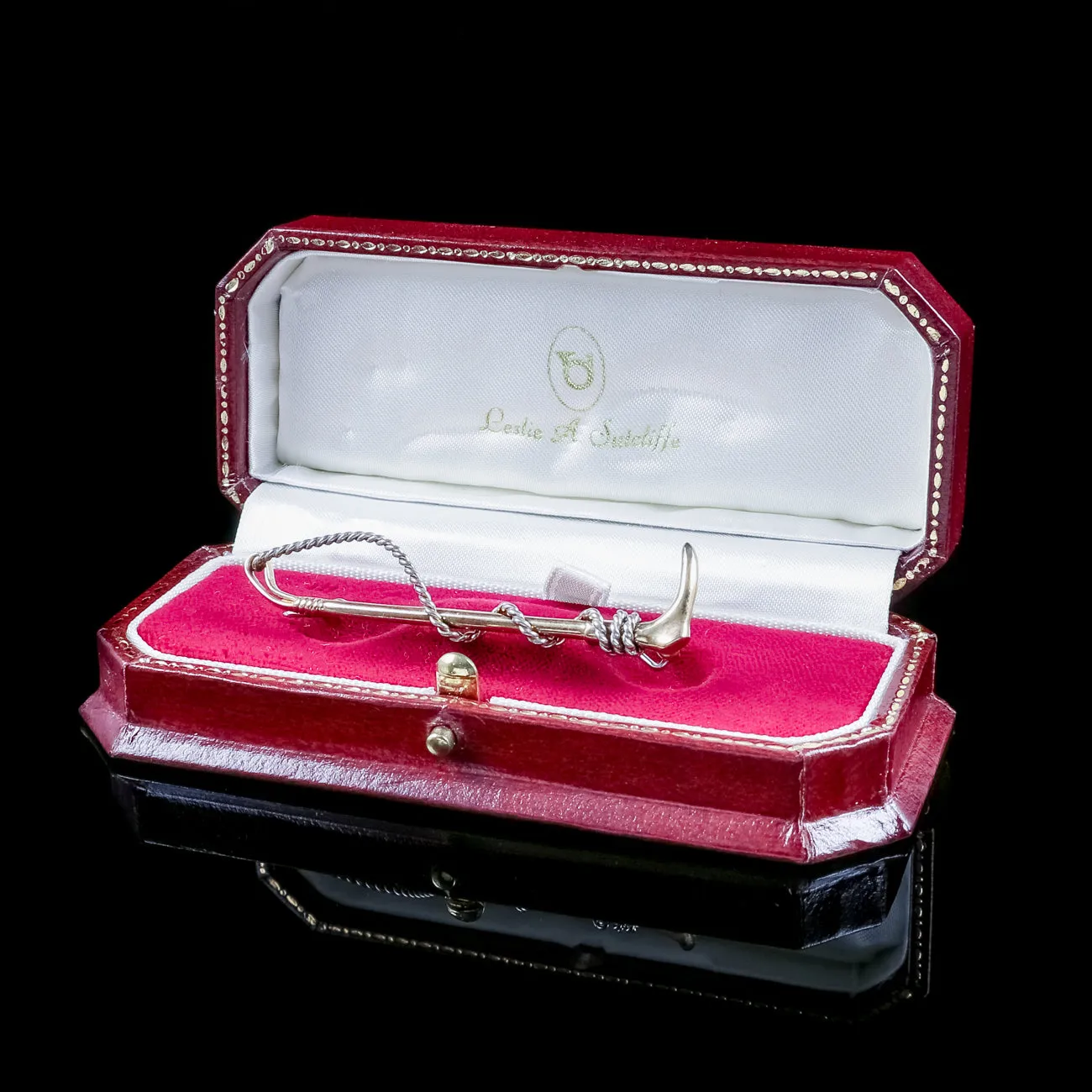 Antique Victorian Riding Brooch 9ct Gold with Box