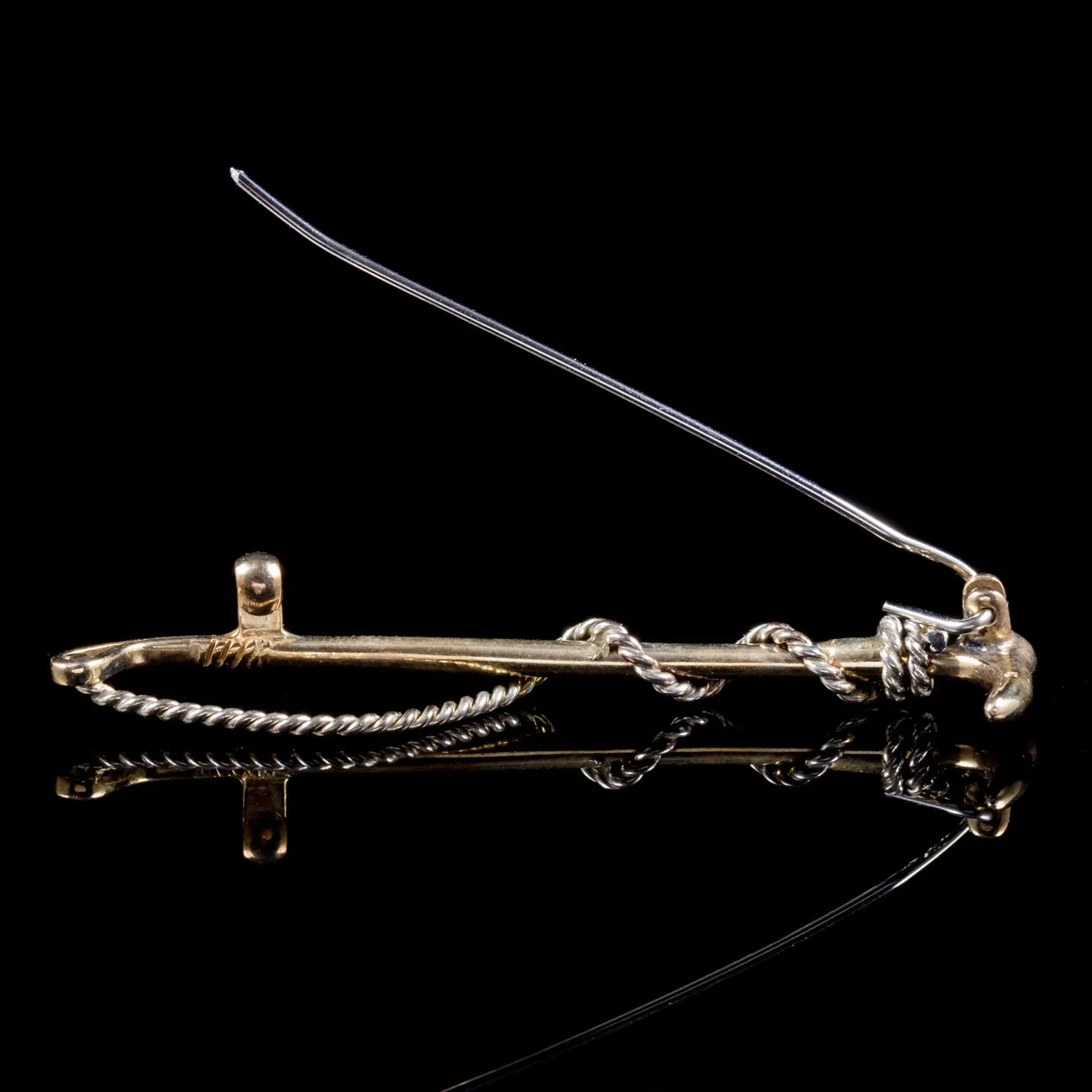 Antique Victorian Riding Brooch 9ct Gold with Box