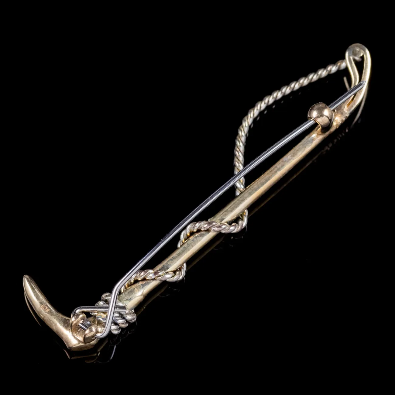 Antique Victorian Riding Brooch 9ct Gold with Box