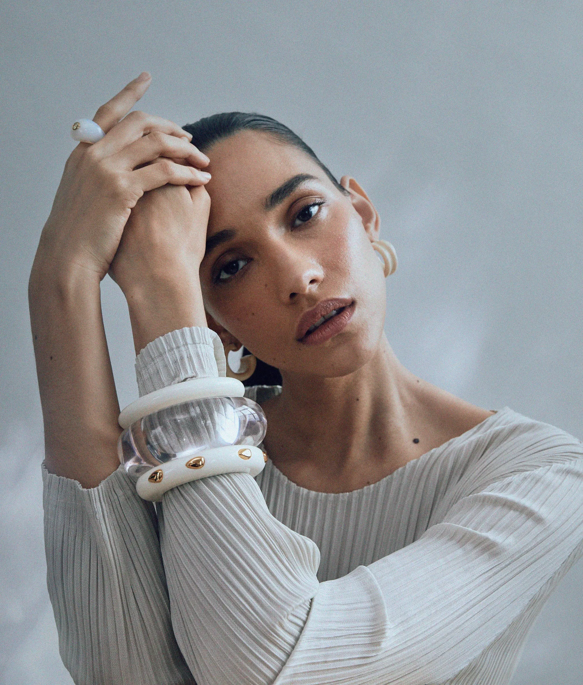 Arc Cuff in Lilac