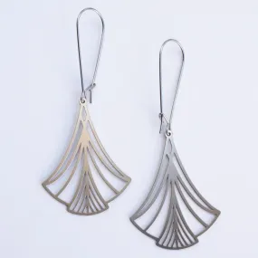 Art Nouveau Triangles Earrings