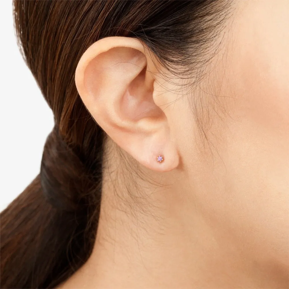 Baby 6 Prong Gemstone Studs