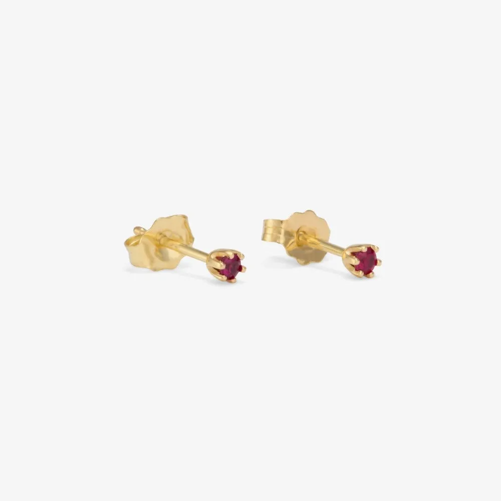 Baby 6 Prong Gemstone Studs