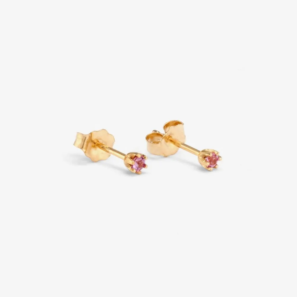 Baby 6 Prong Gemstone Studs