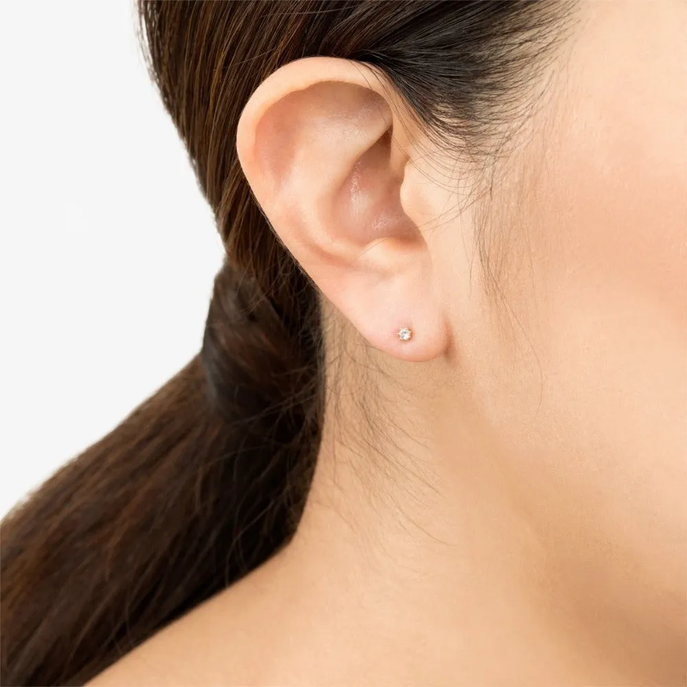 Baby 6 Prong Gemstone Studs