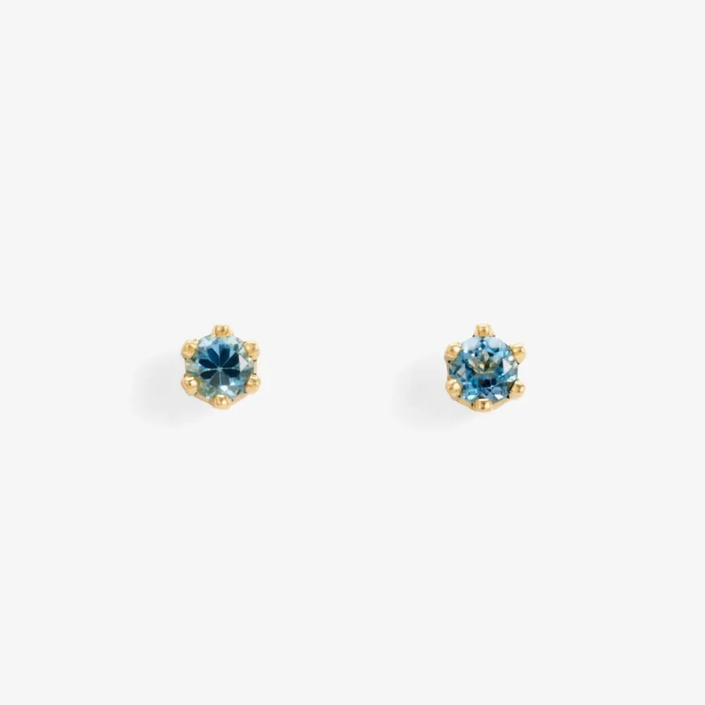Baby 6 Prong Gemstone Studs