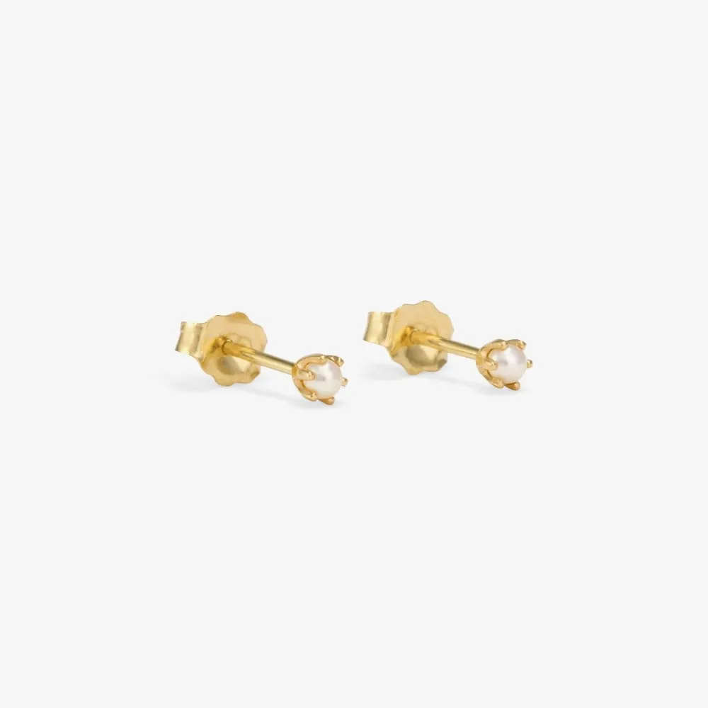 Baby 6 Prong Gemstone Studs
