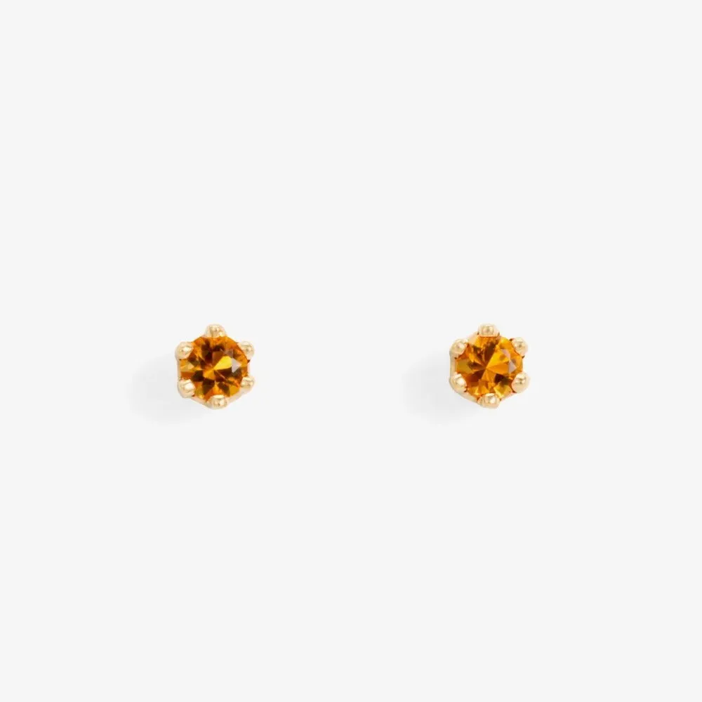 Baby 6 Prong Gemstone Studs