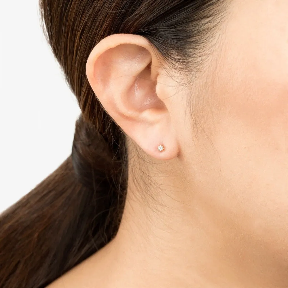 Baby 6 Prong Gemstone Studs