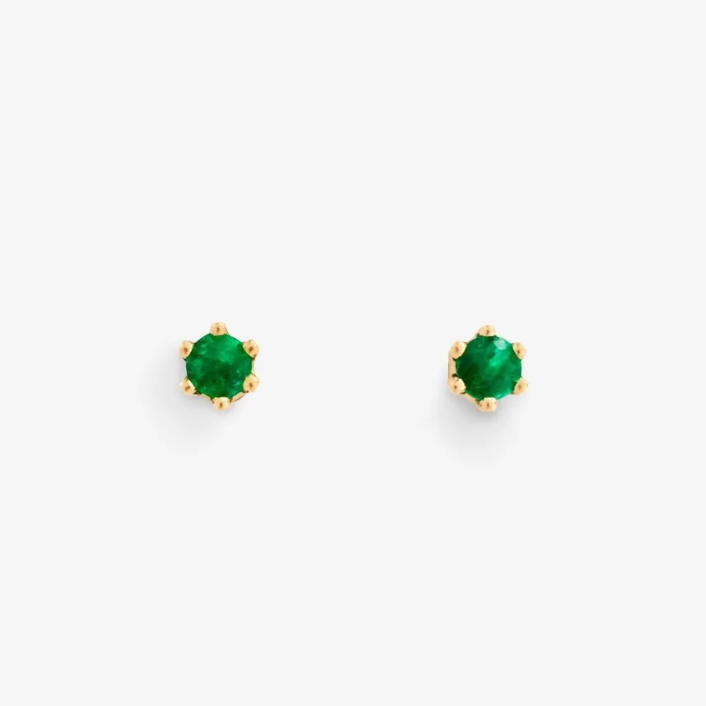 Baby 6 Prong Gemstone Studs