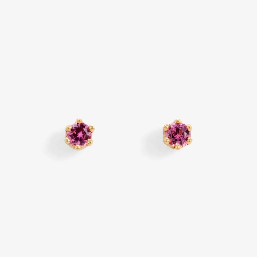 Baby 6 Prong Gemstone Studs