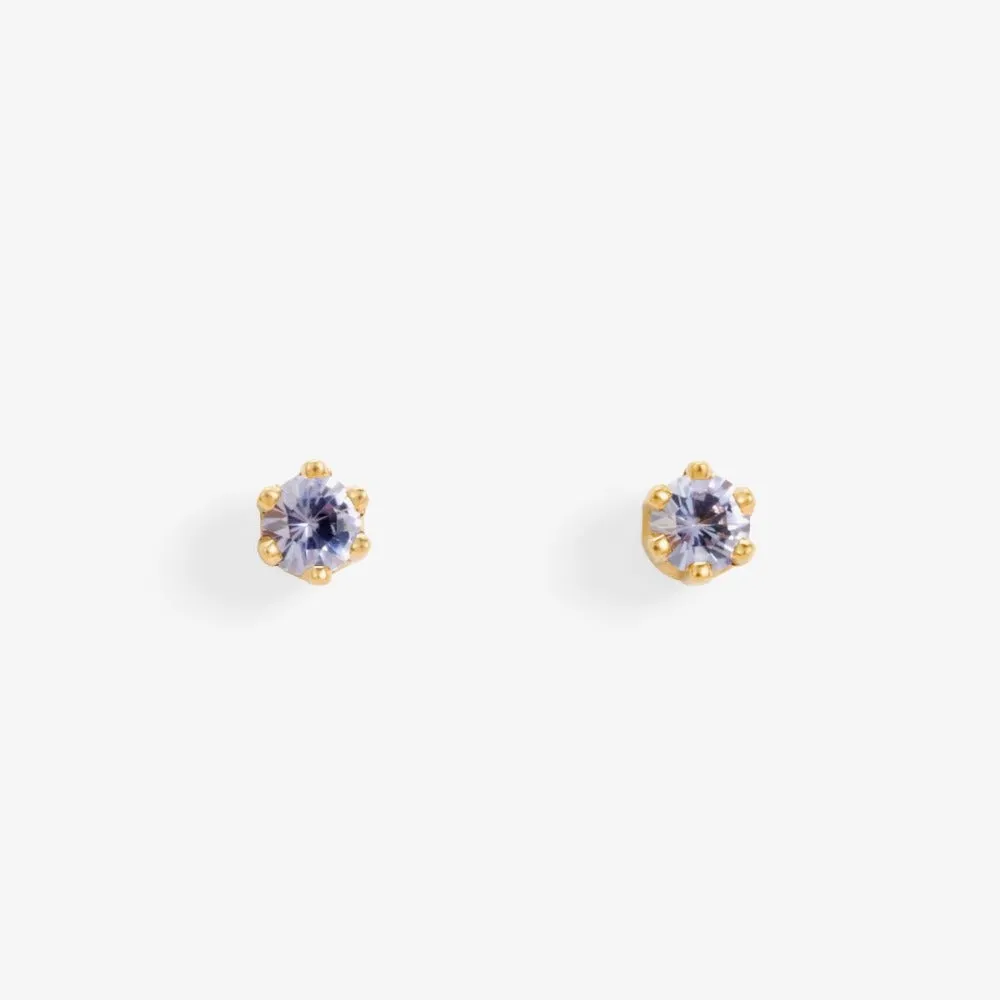 Baby 6 Prong Gemstone Studs