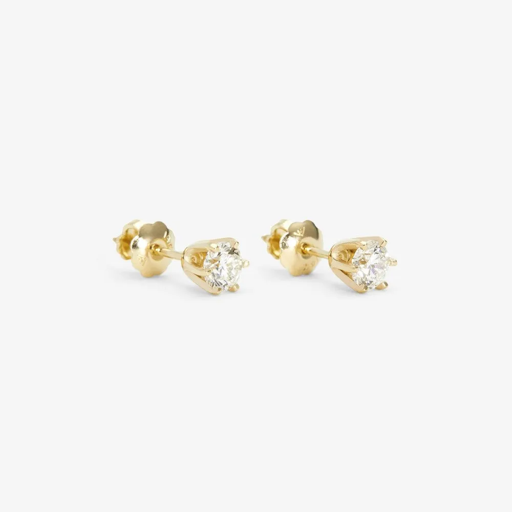 Baby 6 Prong Gemstone Studs
