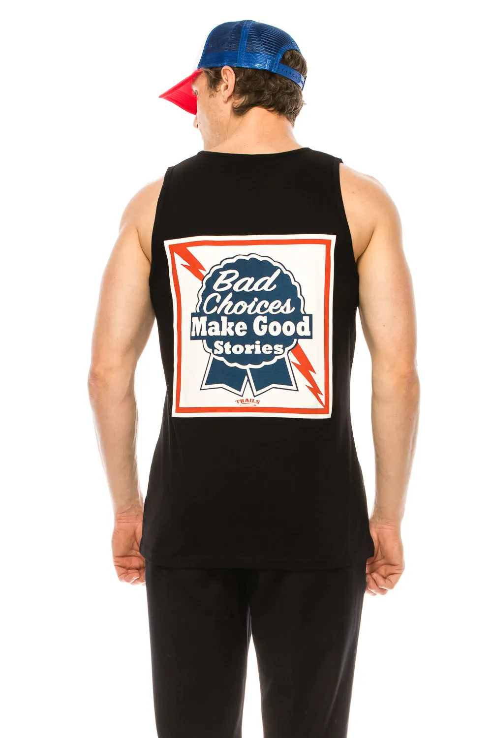 BAD CHOICES MAKE GOOD STORIES MESH TRUCKER HAT