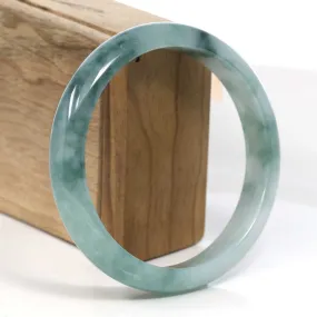 Baikalla Blue Green Classic Real Jadeite Jade Bangle Bracelet (63.30mm) #385