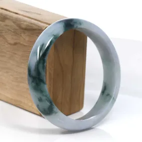 Baikalla Blue-Green Classic Real Jadeite Jade Bangle Bracelet (63.48mm) #395