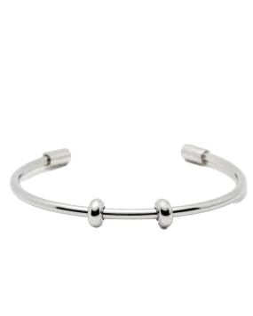 Bangle & Stop Bead in Silver