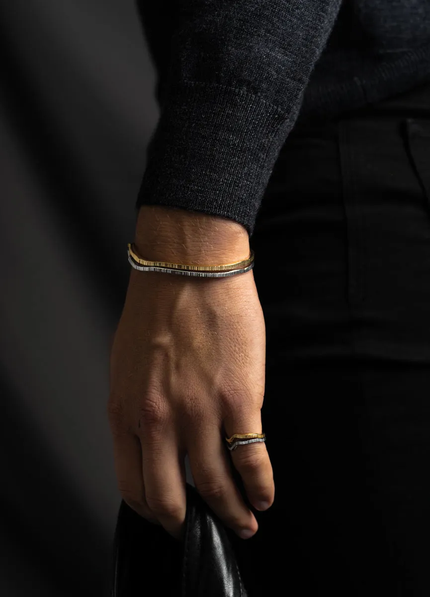 Bangle | Chêne  | Raw Cuff  | Polished Steel