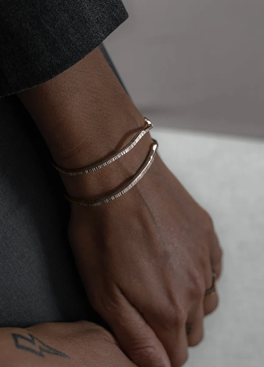 Bangle | Chêne  | Raw Cuff  | Polished Steel
