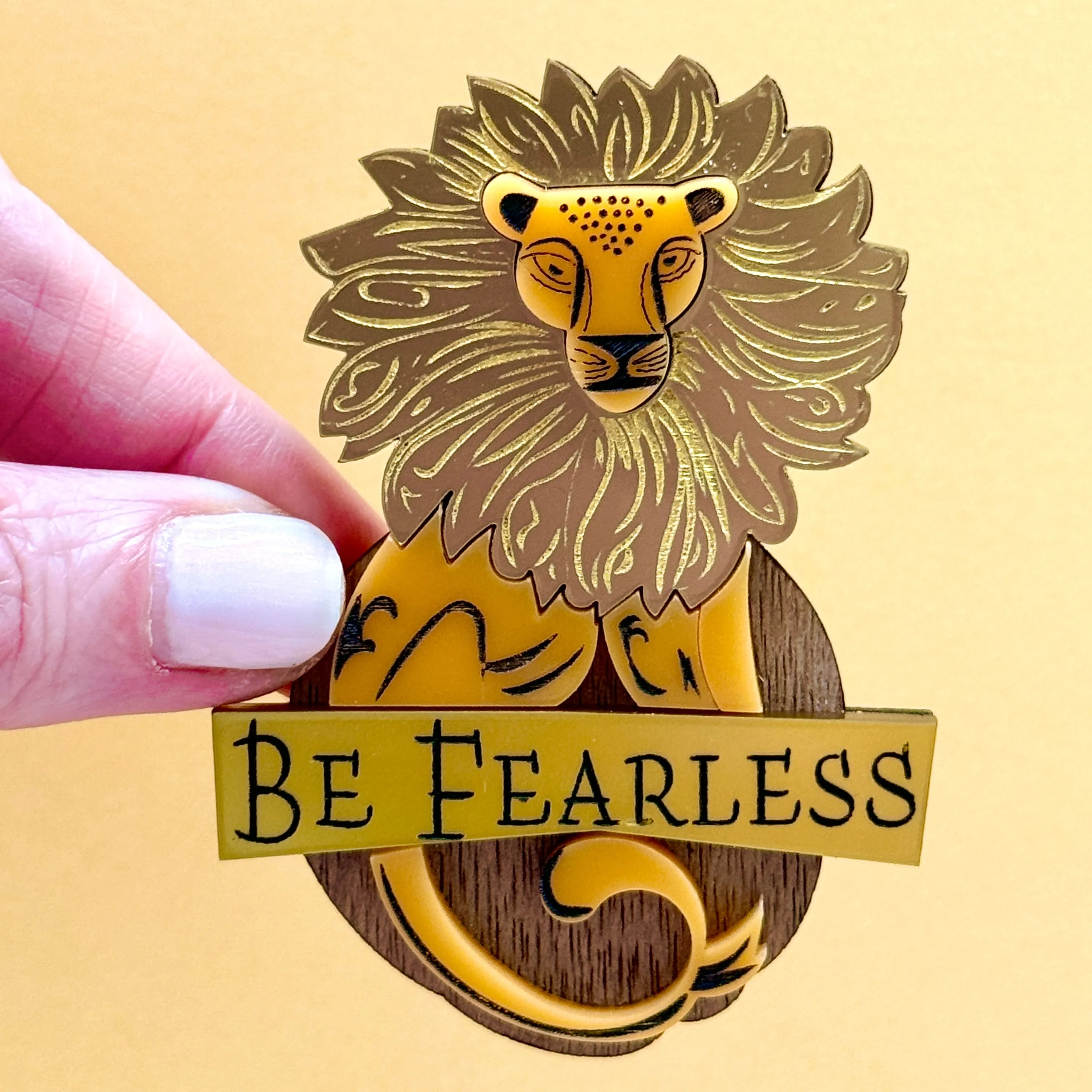 Be Fearless - Brooch - Set of 2