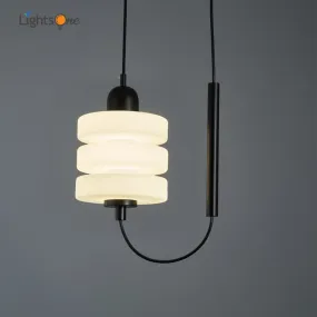 Bedside glass pendant lamp Nordic TV wall dining table bar designer minimalist line pendant light