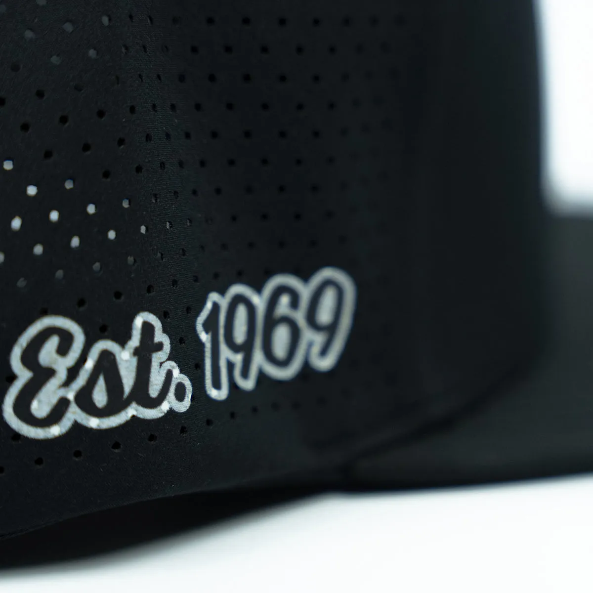 Black Snapback Hat w/ TOMAR White Leather Patch Logo