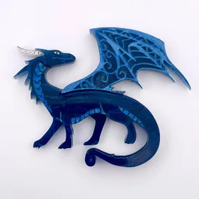 Blue Dragon - Brooch - Set of 2