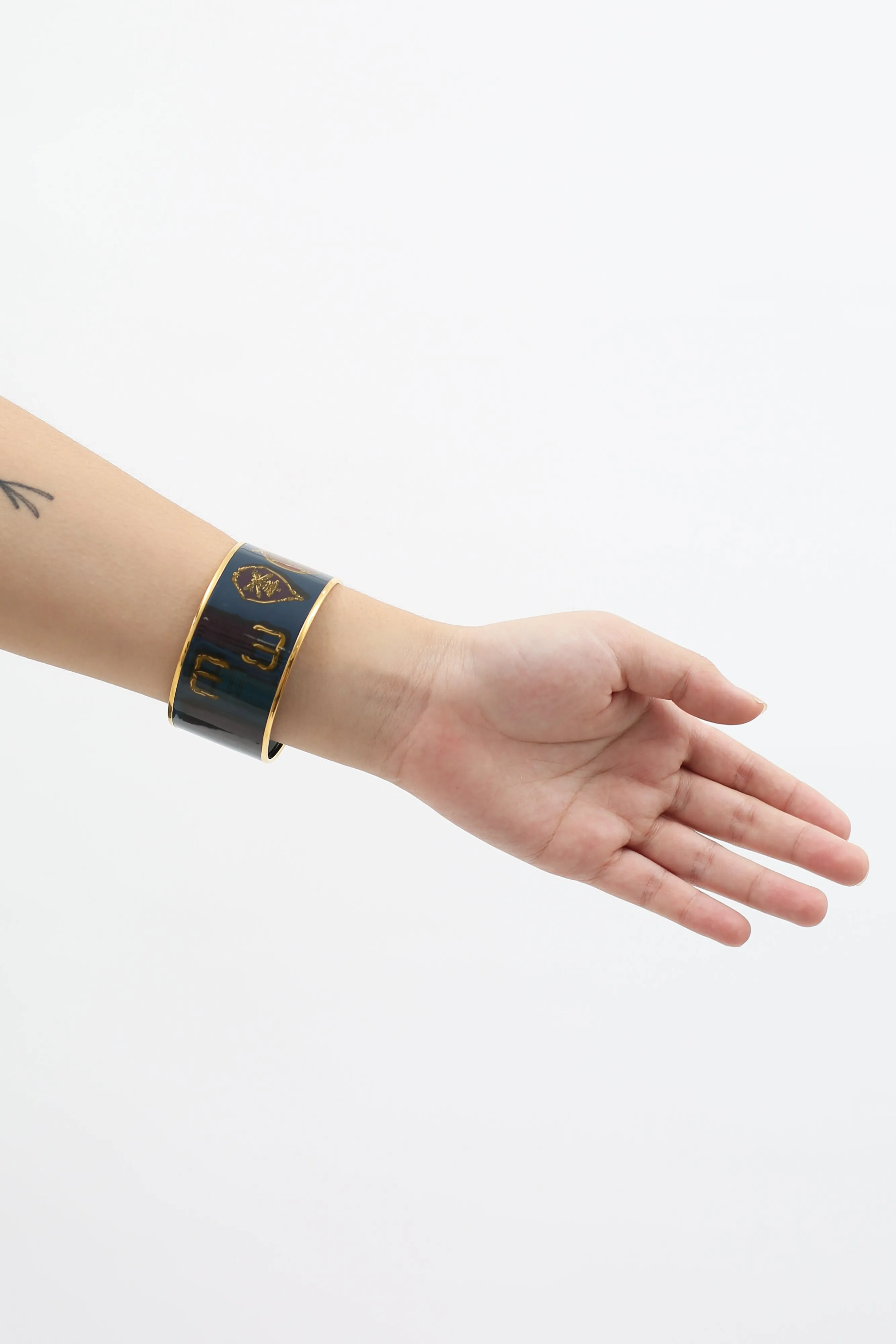 Blue Harnais Des Presidents Extra Wide Bangle