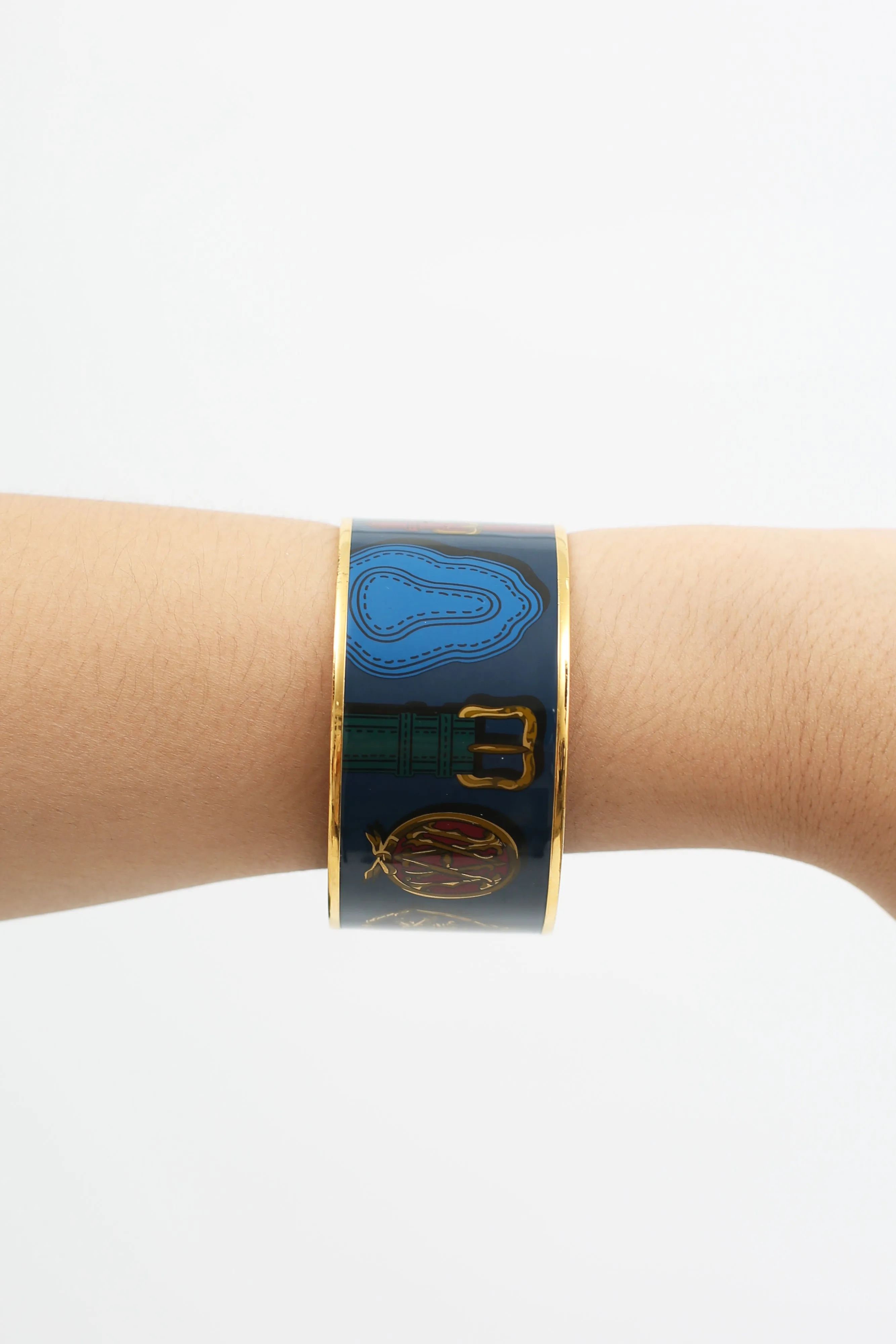 Blue Harnais Des Presidents Extra Wide Bangle