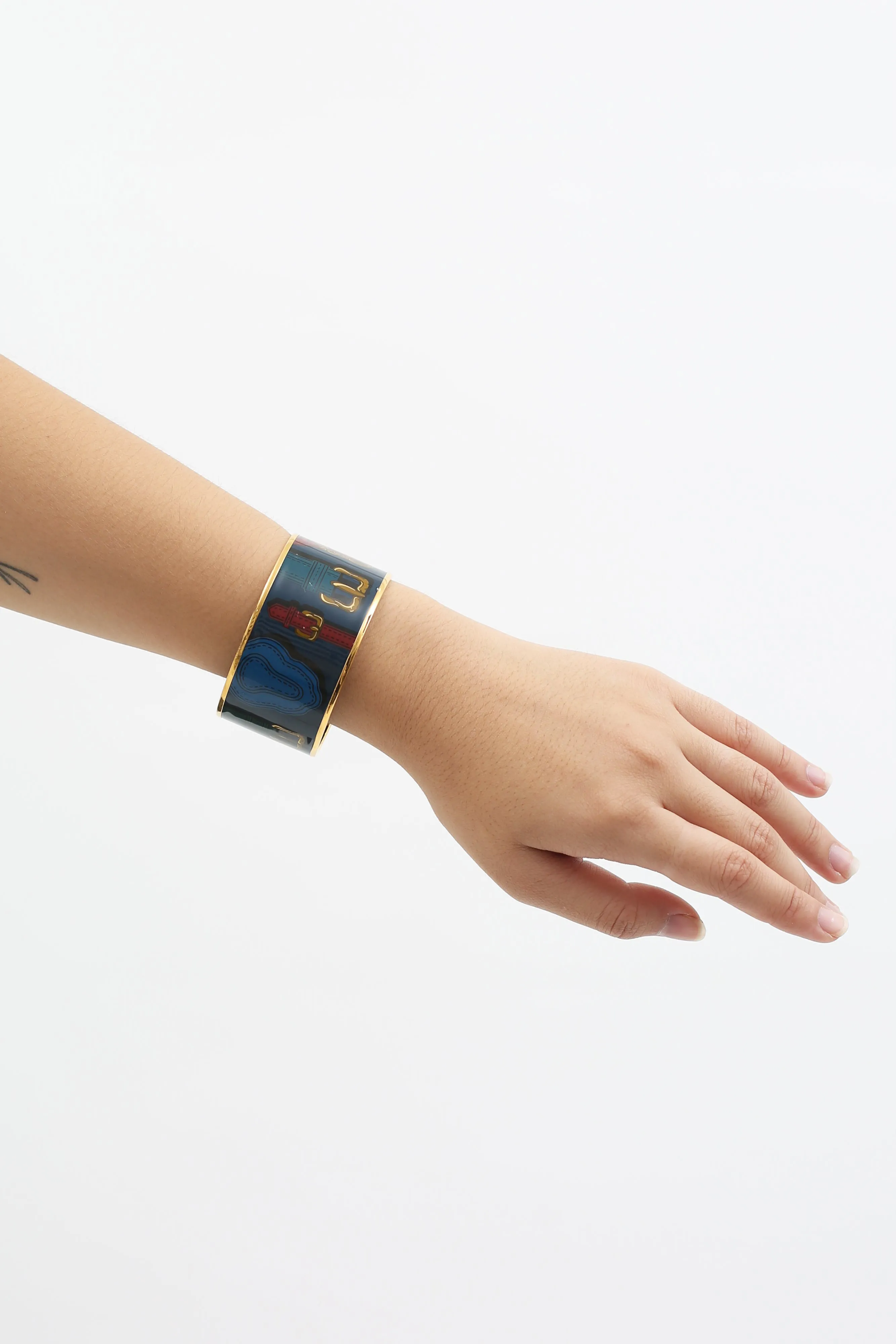 Blue Harnais Des Presidents Extra Wide Bangle