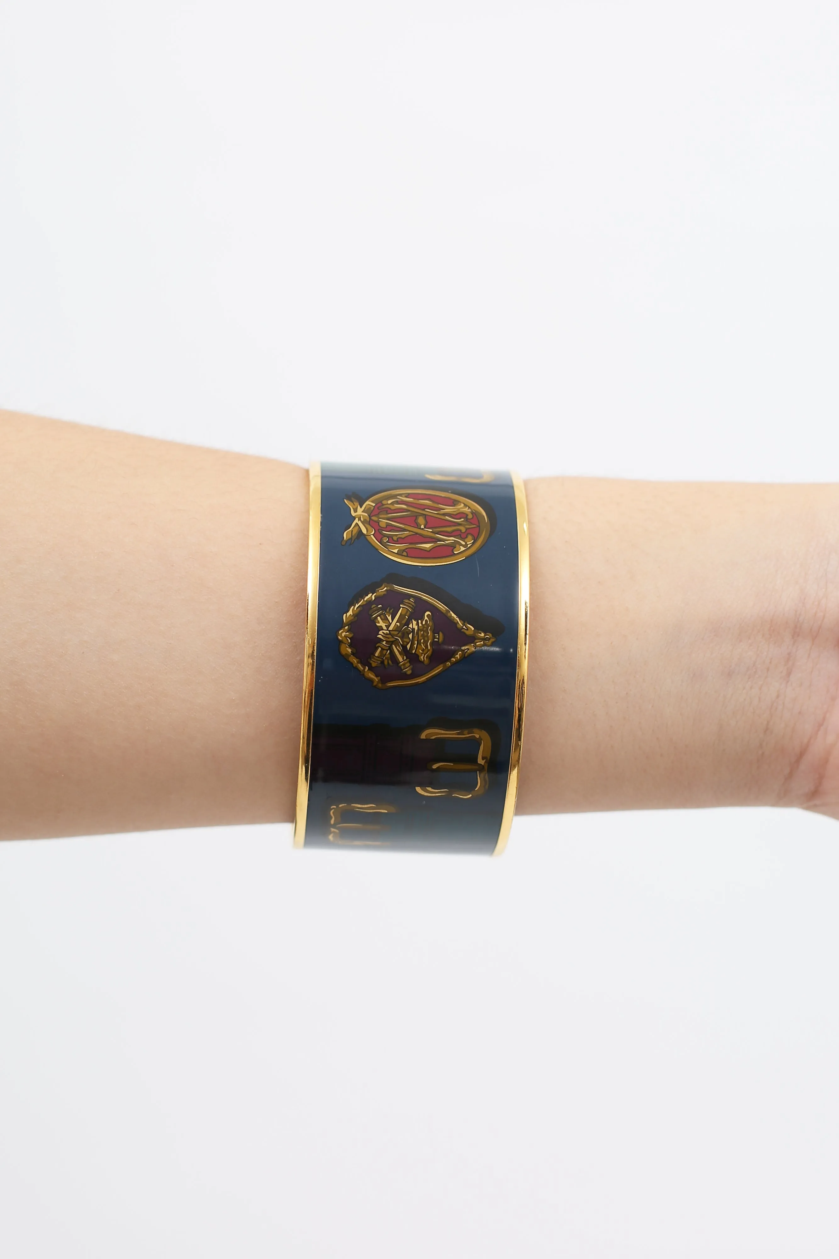 Blue Harnais Des Presidents Extra Wide Bangle
