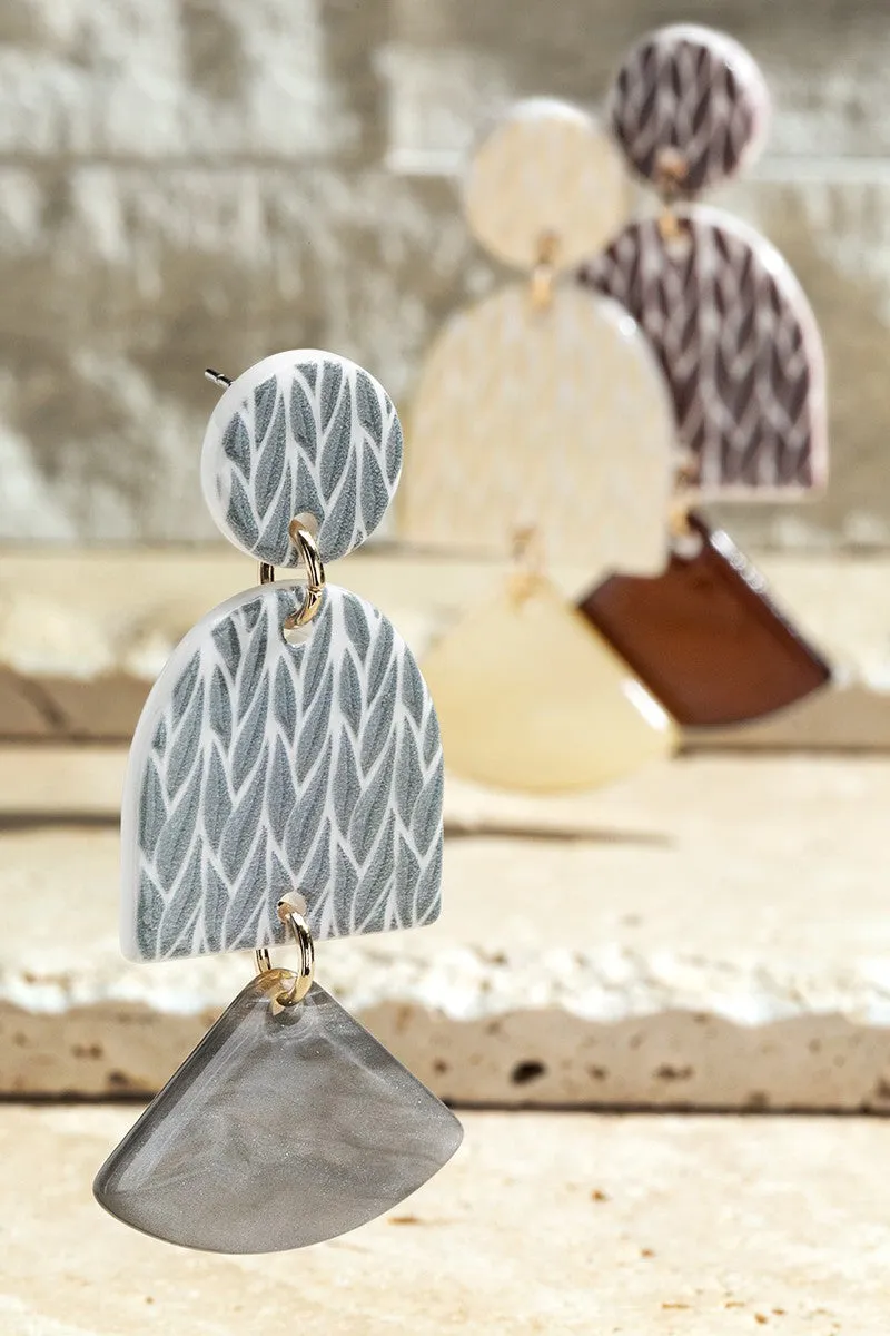 Braided Print Earrings